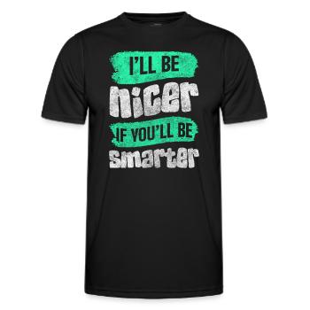Black Humor Idiots Irony Boyfriend - Men's Functional T-Shirt - black - Front - AI Model Male 178 dark (178cm)