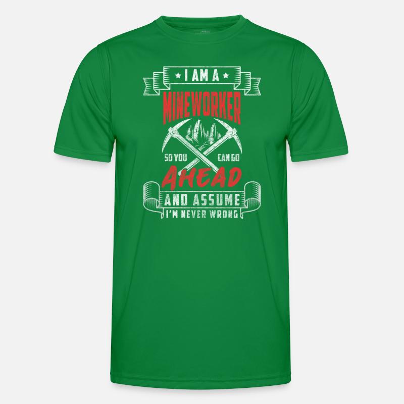 Bergarbeiter Mine Grubenarbeiter Männer Funktions-T-Shirt