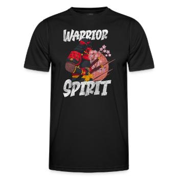 Combattant Épée Asiatique Ninja - T-shirt sport Homme - noir - Devant - AI Model Male 178 dark (178cm)