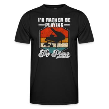 Piano Komponist Künstler Musikinstrument - Männer Funktions-T-Shirt - Schwarz - Vorne - AI Model Male 178 dark (178cm)