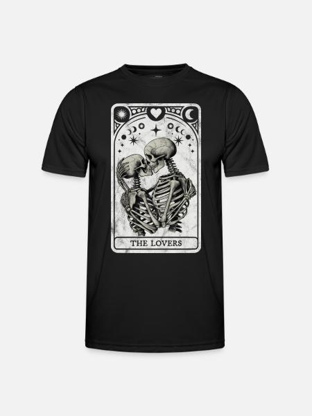 The Lovers Tarot - Men's Functional T-Shirt - black