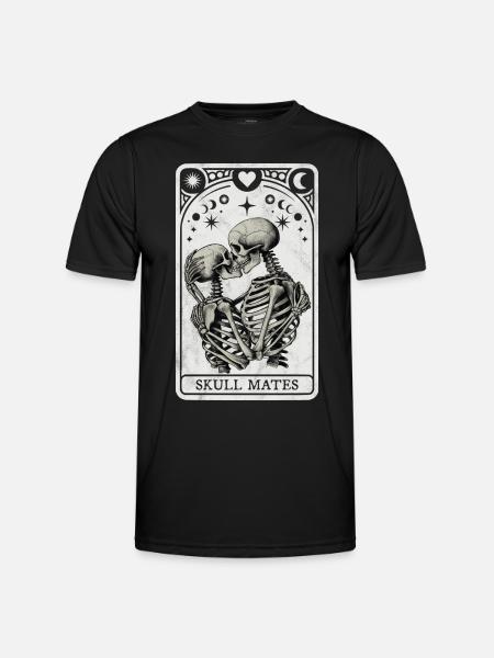 Skull Mates Tarot - Men's Functional T-Shirt - black