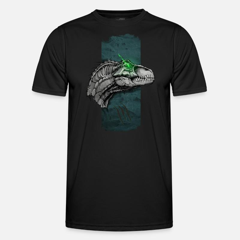 Glühender Raptor: Der glühende Blick Männer Funktions-T-Shirt