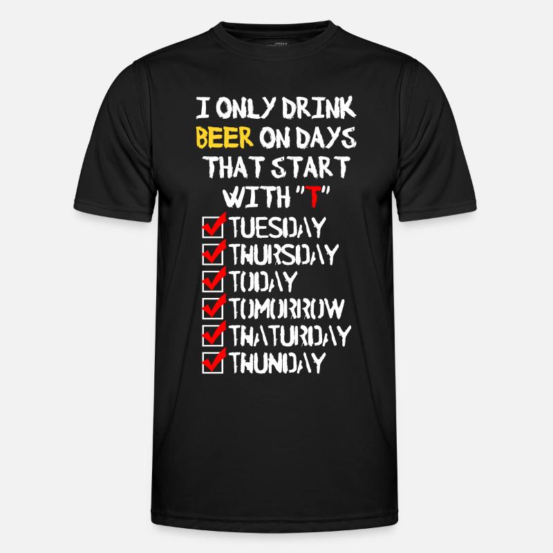 Beer everyday - Männer Funktions-T-Shirt - Schwarz