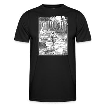 Paddle Board Paddling Drawing - Men's Functional T-Shirt - black - Front - AI Model Male 178 dark (178cm)