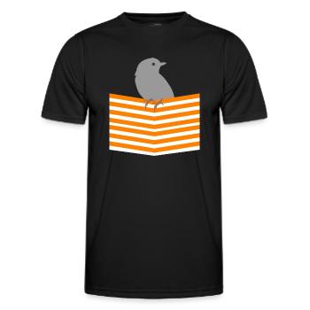 Perruche oiseau oiseau - T-shirt sport Homme - noir - Devant - AI Model Male 178 dark (178cm)
