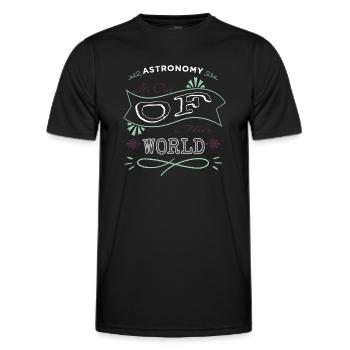 believe weightless night sky spaceship birthday - Männer Funktions-T-Shirt - Schwarz - Vorne - AI Model Male 178 dark (178cm)