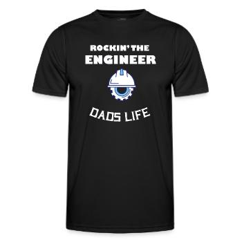 Rockin' l’ingénieur Papas Programmeurs de vie Math Ge - T-shirt sport Homme - noir - Devant - AI Model Male 178 dark (178cm)