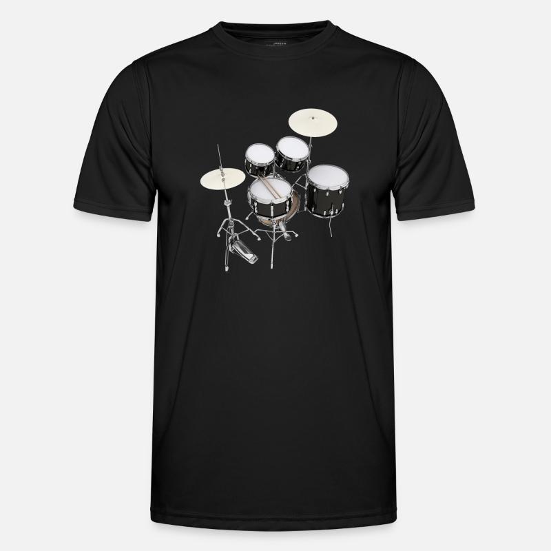 Drums, Drumset, Drumkit, Drums - Men's Functional T-Shirt - black