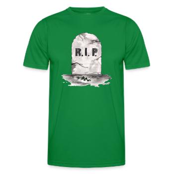 Rest in Peace Grabstein RIP - Männer Funktions-T-Shirt - Kelly Green - Vorne - AI Model Male 178 dark (178cm)