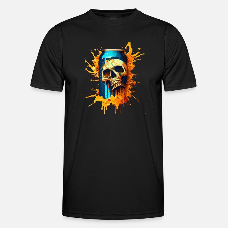 Totenkopf Bierdose Männer Funktions-T-Shirt