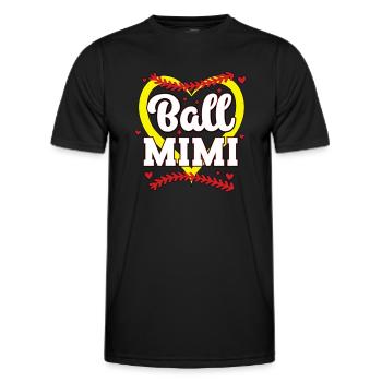Ball Mimi Softball Baseball Mimi Grandma - Männer Funktions-T-Shirt - Schwarz - Vorne - AI Model Male 178 dark (178cm)
