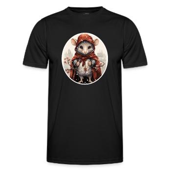 Winterstadtmäuschen - Männer Funktions-T-Shirt - Schwarz - Vorne - AI Model Male 178 dark (178cm)