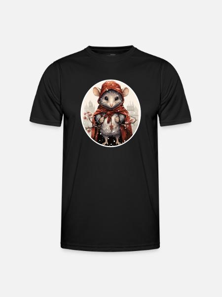 Winterstadtmäuschen - Männer Funktions-T-Shirt - Schwarz