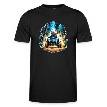 quad et tout terrain - T-shirt sport Homme - noir - Devant - AI Model Male 178 dark (178cm)