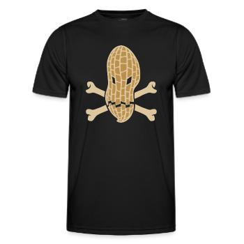 Peanut Allergy - Allergic to Peanuts - Men's Functional T-Shirt - black - Front - AI Model Male 178 dark (178cm)