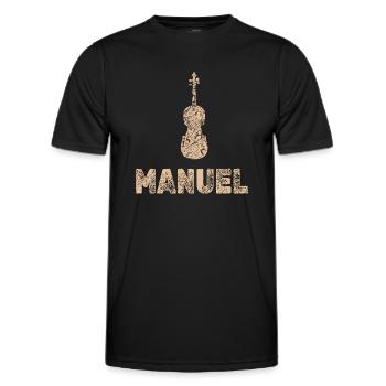 Manuel en tant qu’alto - T-shirt sport Homme - noir - Devant - AI Model Male 178 dark (178cm)