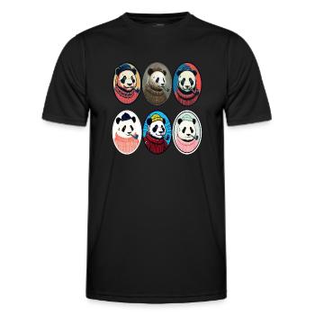 Kapitän P. - Männer Funktions-T-Shirt - Schwarz - Vorne - AI Model Male 178 dark (178cm)