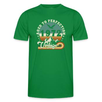 Aged to perfection 1972 Retro -Edition 2025. - Men's Functional T-Shirt - kelly green - Front - AI Model Male 178 dark (178cm)