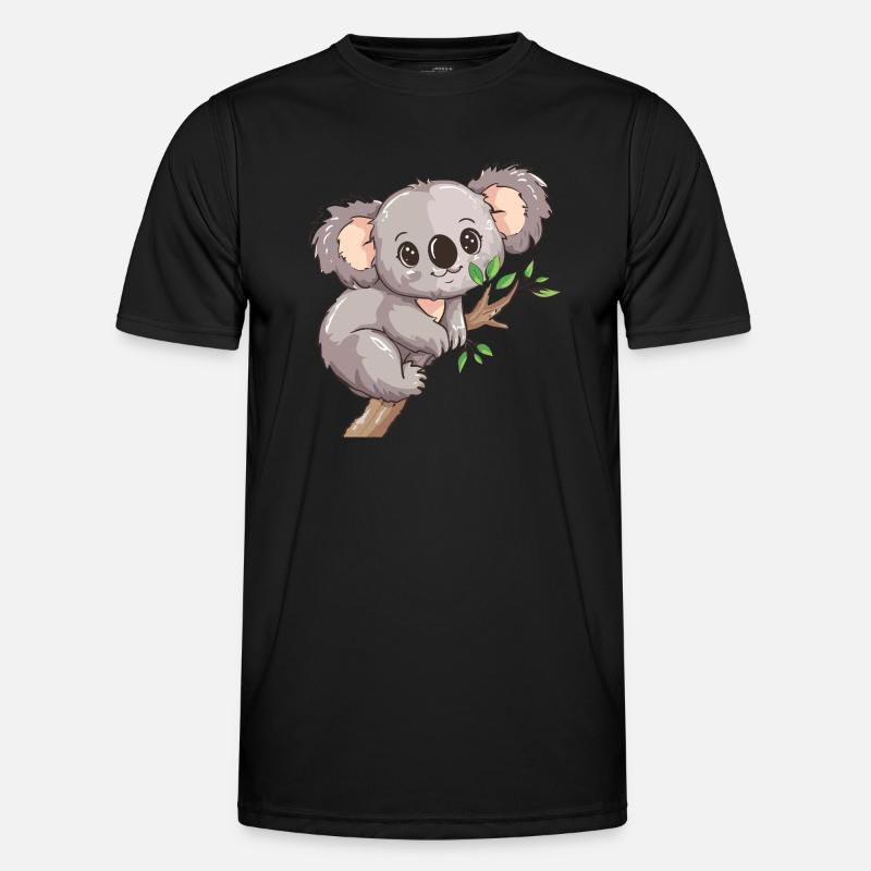 Happy koala bear koala on bamboo Men's Functional T-Shirt