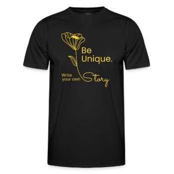 Be Unique - Write Your Own Story - Männer Funktions-T-Shirt - Schwarz - Vorne - AI Model Male 178 dark (178cm)