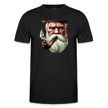 Seaman Seal Sailor Captain Sea Sailing - Men's Functional T-Shirt - black - Front - AI Model Male 178 dark (178cm)