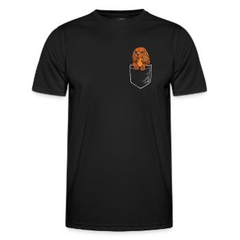 Rubin Cavalier King Charles Spaniel - Männer Funktions-T-Shirt - Schwarz - Vorne - AI Model Male 178 dark (178cm)