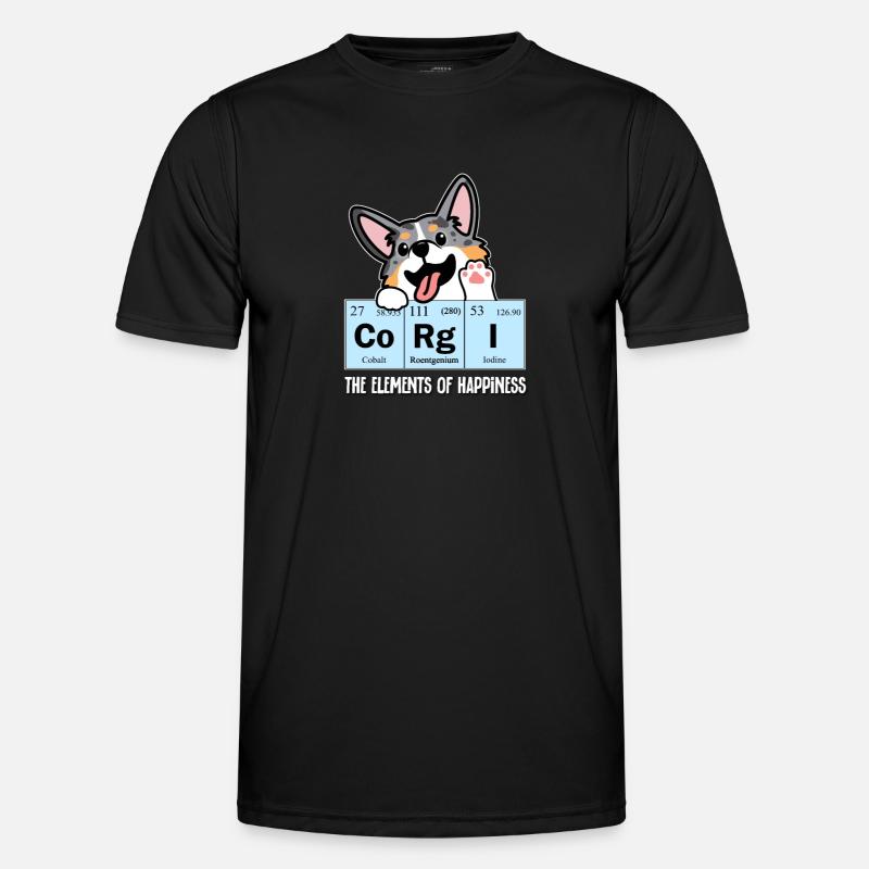 Blue Merle Corgi Men's Functional T-Shirt