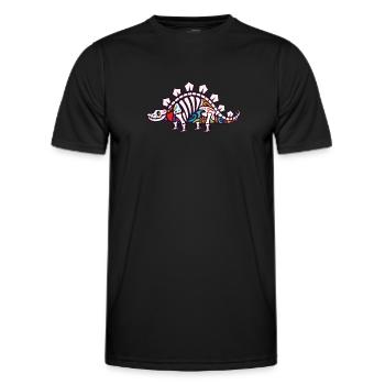 Stegosaurus - T-shirt sport Homme - noir - Devant - AI Model Male 178 dark (178cm)