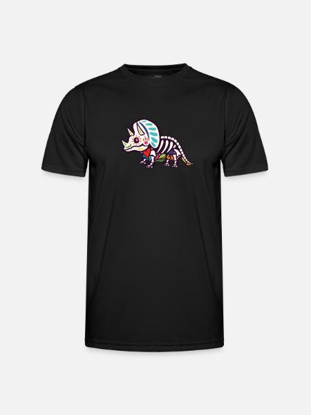 Triceratops - Männer Funktions-T-Shirt - Schwarz