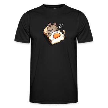 Brown Tabby Cat - Men's Functional T-Shirt - black - Front - AI Model Male 178 dark (178cm)