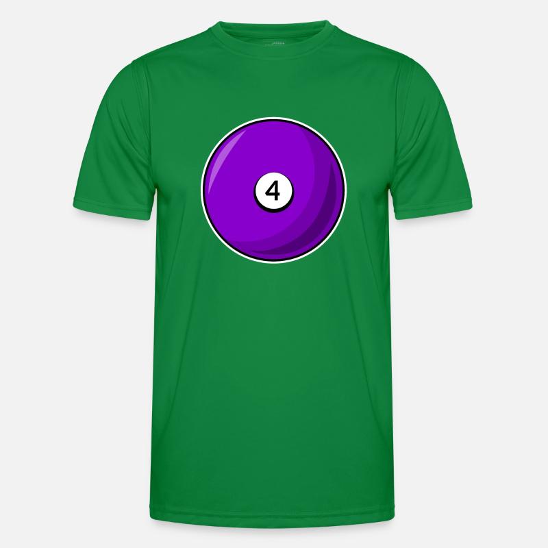 Billardkugel 4 violett Billard vier Männer Funktions-T-Shirt