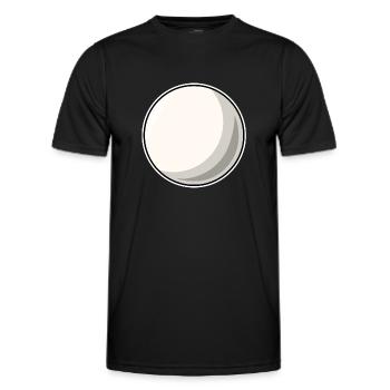 Billiards white billiard ball - Men's Functional T-Shirt - black - Front - AI Model Male 178 dark (178cm)