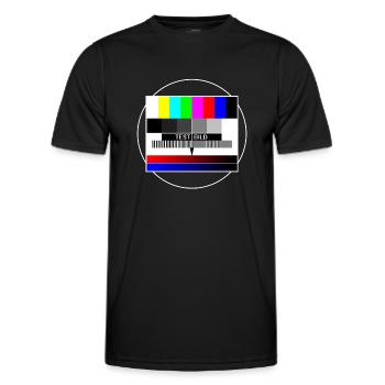 tv-testbild - Männer Funktions-T-Shirt - Schwarz - Vorne - AI Model Male 178 dark (178cm)