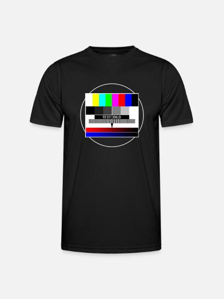 tv-testbild - Männer Funktions-T-Shirt - Schwarz