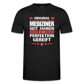 Physicians matured to perfection - Men's Functional T-Shirt - black - Front - AI Model Male 178 dark (178cm)