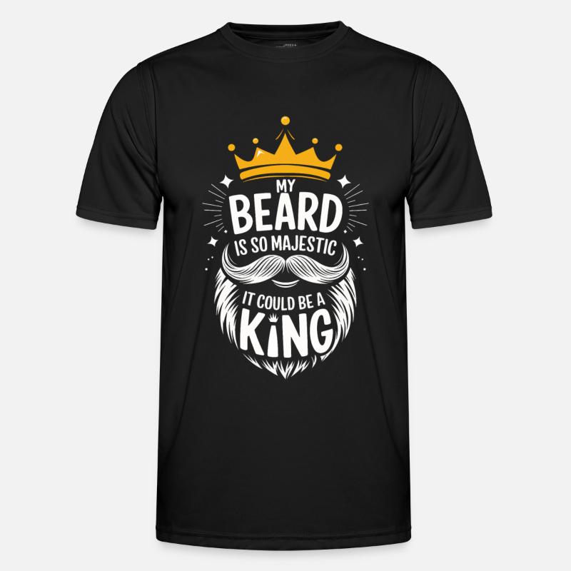 Beard Mustache Bearded Men - Men's Functional T-Shirt - black