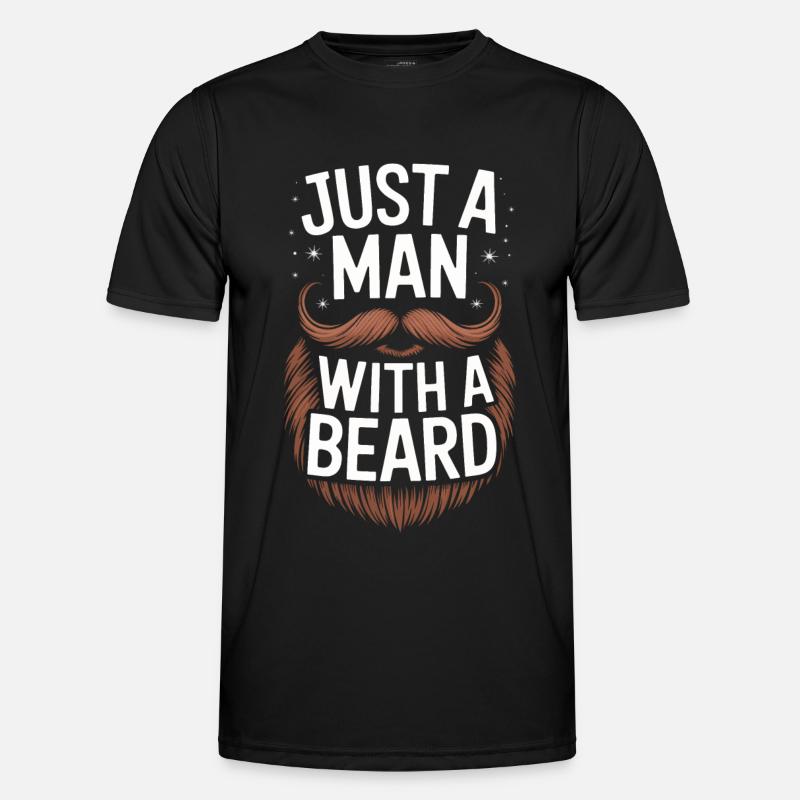 Beard Mustache Bearded Men - Men's Functional T-Shirt - black