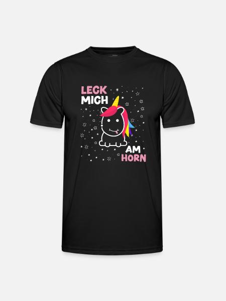 Einhorn - Männer Funktions-T-Shirt - Schwarz