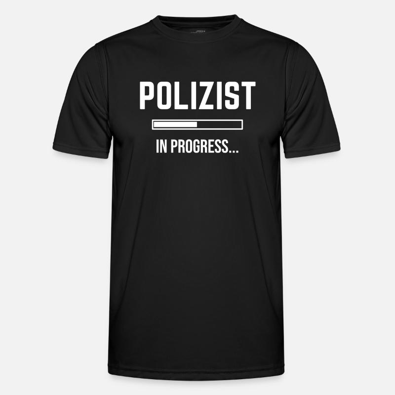 Policeman In Progress - Men's Functional T-Shirt - black