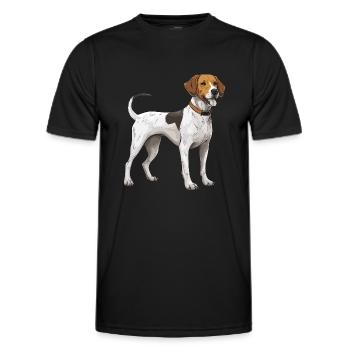 Beagle Hund - Männer Funktions-T-Shirt - Schwarz - Vorne - AI Model Male 178 dark (178cm)