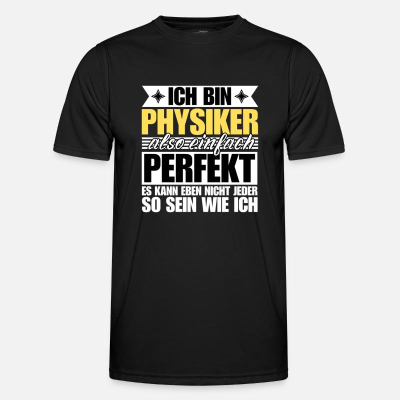 Perfekter Physiker - Männer Funktions-T-Shirt - Schwarz
