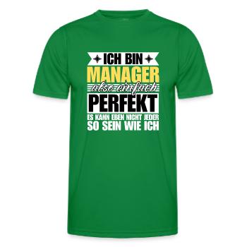 Perfekter Manager - Männer Funktions-T-Shirt - Kelly Green - Vorne - AI Model Male 178 dark (178cm)