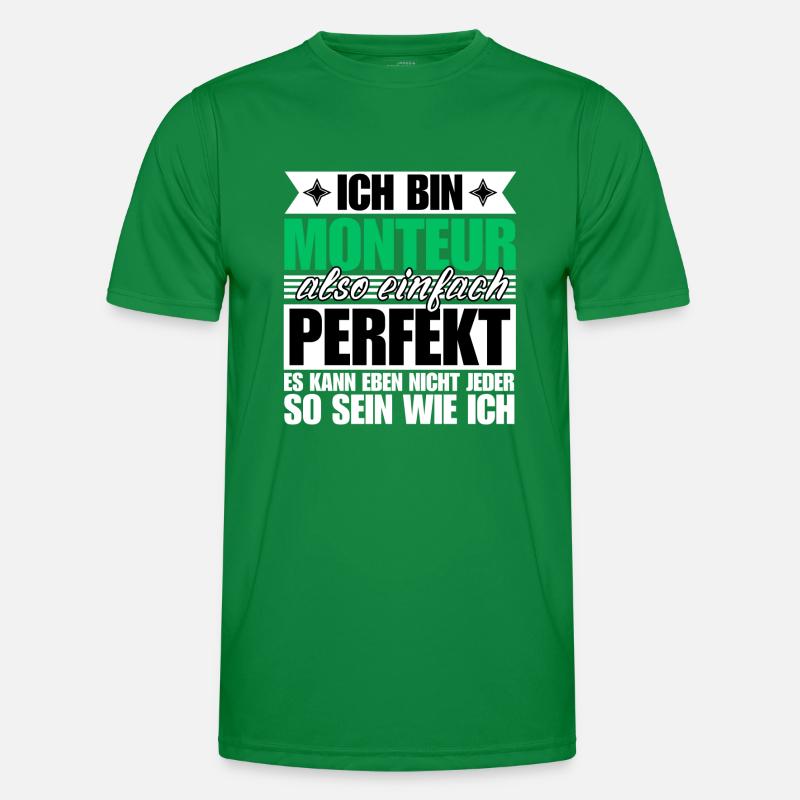 Perfekter Monteur Männer Funktions-T-Shirt
