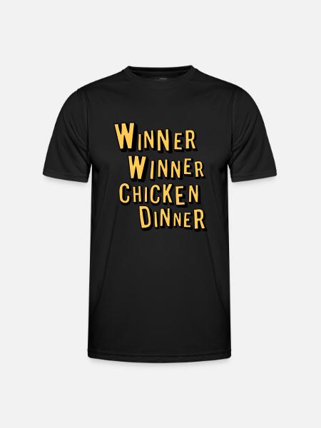Winner Winner Chicken Dinner - Men's Functional T-Shirt - black