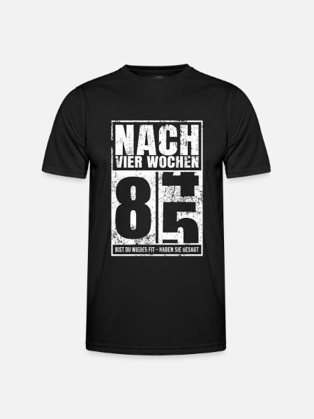 Lustiger Spruch lange Krank Operation Krankheit AU - Männer Funktions-T-Shirt - Schwarz