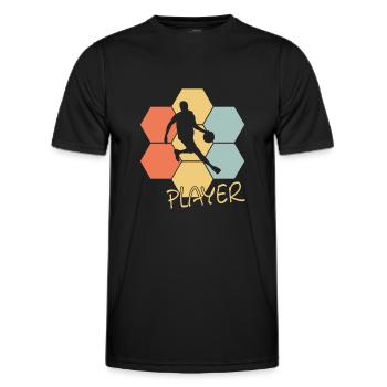 Player, Basketball, Streetball, Bball - Männer Funktions-T-Shirt - Schwarz - Vorne - AI Model Male 178 dark (178cm)