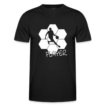 Player Basketball Streetball Bball - Männer Funktions-T-Shirt - Schwarz - Vorne - AI Model Male 178 dark (178cm)