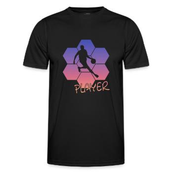Basketball Player Streetball - Männer Funktions-T-Shirt - Schwarz - Vorne - AI Model Male 178 dark (178cm)