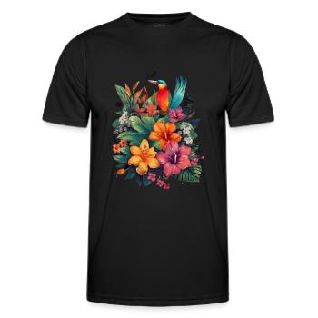 Floristin für eine Floristin - Männer Funktions-T-Shirt - Schwarz - Vorne - AI Model Male 178 dark (178cm)